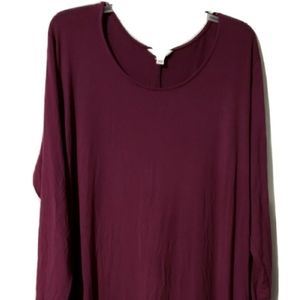 Plum plus size peplum dress
